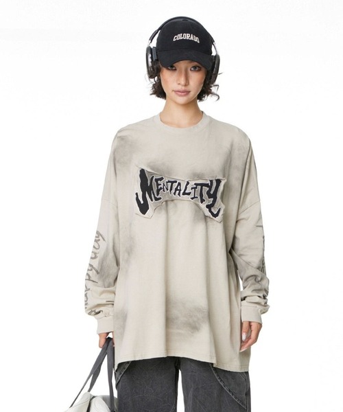 mushwear(マッシュウェア)の「グランジフェードロンT(Tシャツ/カットソー・メンズ・ブラック/ホワイト・SMALL/MEDIUM/LARGE/X-LARGE)」の1枚目の写真