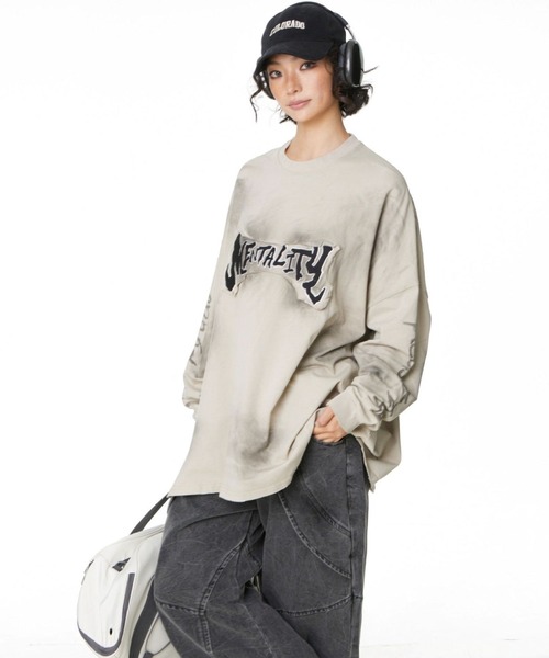 mushwear(マッシュウェア)の「グランジフェードロンT(Tシャツ/カットソー・メンズ・ブラック/ホワイト・SMALL/MEDIUM/LARGE/X-LARGE)」の3枚目の写真