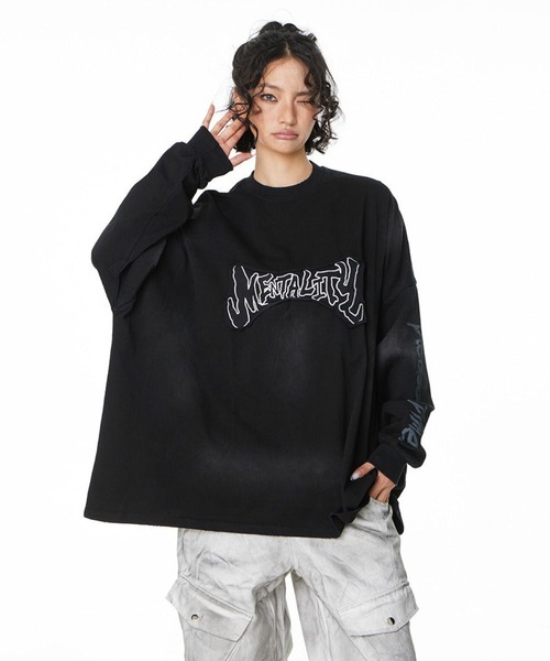 mushwear(マッシュウェア)の「グランジフェードロンT(Tシャツ/カットソー・メンズ・ブラック/ホワイト・SMALL/MEDIUM/LARGE/X-LARGE)」の5枚目の写真