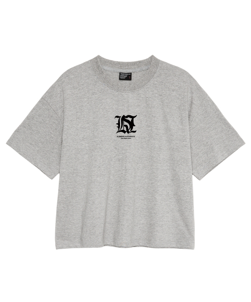 ELIMENO(エリメノ)の「EL エルエスエル メンズ クロップ半袖Tシャツ 3カラー(Tシャツ/カットソー・メンズ・ホワイト/ブラック/グレー・1/2/3)」の5枚目の写真