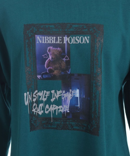 NIBBLE POISON(ニブルポイズン)の「ノーティーベアーカットプルオーバー(Tシャツ/カットソー・レディース・パープル/グリーン/ブラック・MEDIUM)」の4枚目の写真