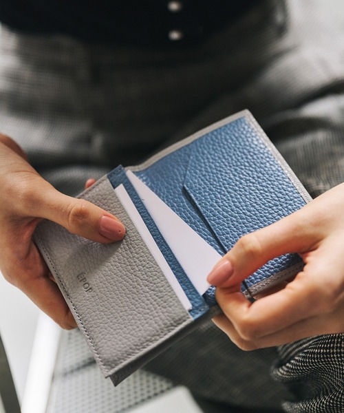 E'POR（エポール）の「【E'POR】 JUDD Card Case(名刺入れ)/26SS（カードケース・レディース・ベージュ系その他/ライトグレー/イエロー/ワイン/サックスブルー/ブラック・FREE）」の2枚目の写真