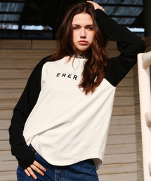 ERER（エルエル）の「Logo Raglan long-sleeved T-shirt Black（Tシャツ/カットソー）」