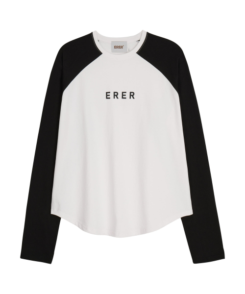 ERER(エルエル)の「Logo Raglan long-sleeved T-shirt Black(Tシャツ/カットソー・レディース・ブラック・F)」の5枚目の写真