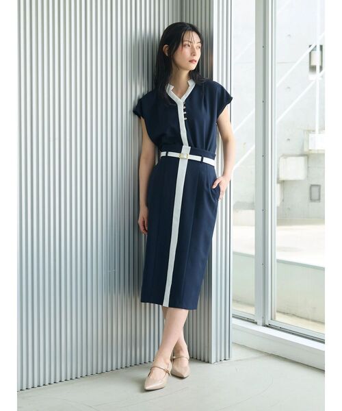 TONAL(トーナル)の「マルチセットフロントラインタイトスカート(スカート・レディース・オフホワイト/ネイビー/ブラウン/ライトグレー・MEDIUM/SMALL)」の14枚目の写真