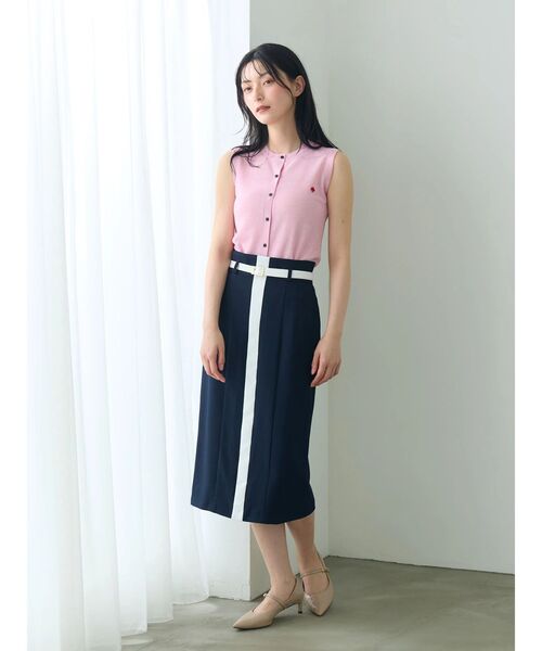 TONAL(トーナル)の「マルチセットフロントラインタイトスカート(スカート・レディース・オフホワイト/ネイビー/ブラウン/ライトグレー・MEDIUM/SMALL)」の17枚目の写真