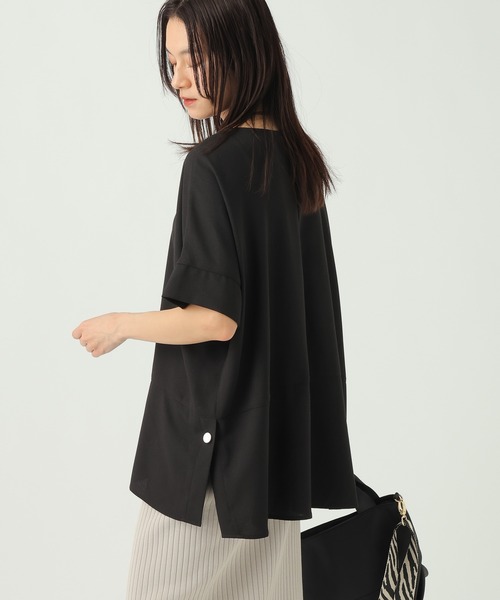 Elura（エルーラ）の「サラサラリラクシーTブラウス/656783（Tシャツ/カットソー・レディース・ブラック/ミント/モカ/ゼブラ/オフホワイト/ダークブラウン・LARGE/MEDIUM）」の2枚目の写真