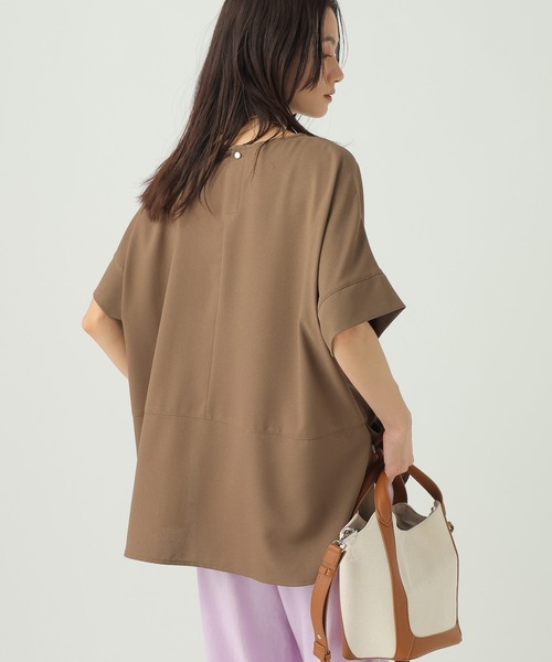 Elura（エルーラ）の「サラサラリラクシーTブラウス/656783（Tシャツ/カットソー・レディース・ブラック/ミント/モカ/ゼブラ/オフホワイト/ダークブラウン・LARGE/MEDIUM）」の18枚目の写真