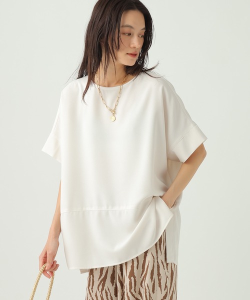 Elura（エルーラ）の「サラサラリラクシーTブラウス/656783（Tシャツ/カットソー・レディース・ブラック/ミント/モカ/ゼブラ/オフホワイト/ダークブラウン・LARGE/MEDIUM）」の8枚目の写真