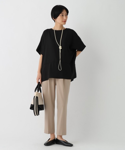 Elura（エルーラ）の「サラサラリラクシーTブラウス/656783（Tシャツ/カットソー・レディース・ブラック/ミント/モカ/ゼブラ/オフホワイト/ダークブラウン・LARGE/MEDIUM）」の15枚目の写真