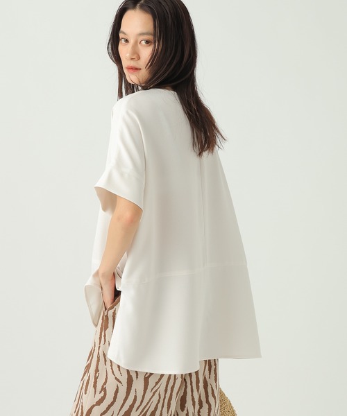 Elura（エルーラ）の「サラサラリラクシーTブラウス/656783（Tシャツ/カットソー・レディース・ブラック/ミント/モカ/ゼブラ/オフホワイト/ダークブラウン・LARGE/MEDIUM）」の7枚目の写真