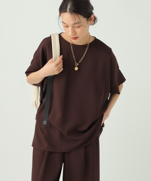 Elura（エルーラ）の「サラサラリラクシーTブラウス/656783（Tシャツ/カットソー・レディース・ブラック/ミント/モカ/ゼブラ/オフホワイト/ダークブラウン・LARGE/MEDIUM）」の22枚目の写真