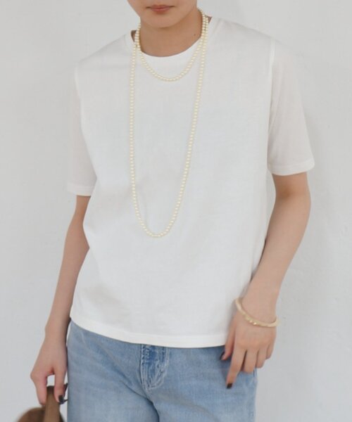 LOUNGEDRESS（ラウンジドレス）の「エッセンシャルT（Tシャツ/カットソー・レディース・オフホワイト/ブラック/ブラウン・FREE）」の11枚目の写真