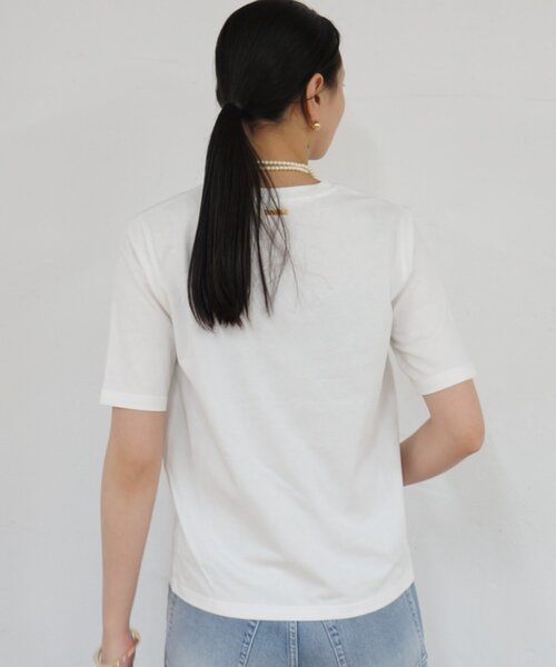 LOUNGEDRESS（ラウンジドレス）の「エッセンシャルT（Tシャツ/カットソー・レディース・オフホワイト/ブラック/ブラウン・FREE）」の14枚目の写真