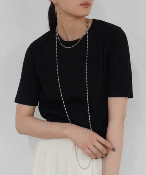 LOUNGEDRESS(ラウンジドレス)の「エッセンシャルT(Tシャツ/カットソー・レディース・オフホワイト/ブラック/ブラウン・FREE)」の19枚目の写真