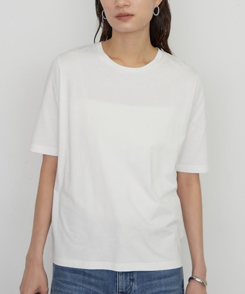 LOUNGEDRESS(ラウンジドレス)の「エッセンシャルT(Tシャツ/カットソー・レディース・オフホワイト/ブラック/ブラウン・FREE)」の2枚目の写真
