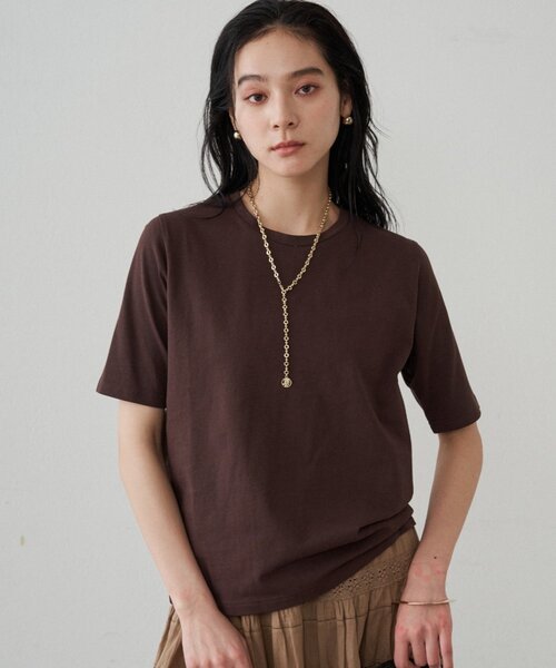 LOUNGEDRESS（ラウンジドレス）の「エッセンシャルT（Tシャツ/カットソー・レディース・オフホワイト/ブラック/ブラウン・FREE）」の10枚目の写真