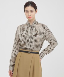 Paul Stuart（ポールスチュアート）の「【ウォッシャブル】スクエアジオメトリック　ブラウス（シャツ/ブラウス）」