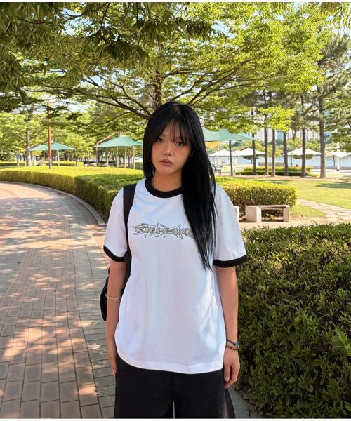 CRIGUN(クリガン)の「TRIBAL RINGER TEE (3color)(Tシャツ/カットソー・レディース・ホワイト/ブラウン/ネイビー・LARGE/X-LARGE/MEDIUM)」の8枚目の写真