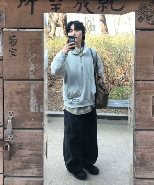 WMC(ダブリューエムシー)の「ハーフジップスウェット_GREY(スウェット・メンズ・グレー・L/M/XL)」の4枚目の写真
