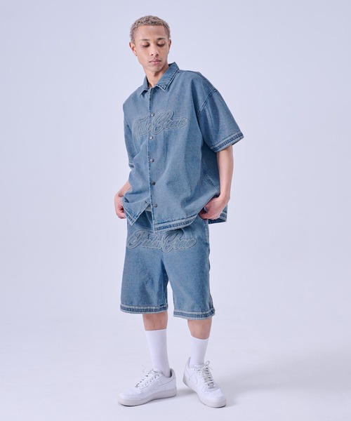 FUBU( フブ)の「FUBU フブ Denim Warm Up Shorts/デニムバギーショートパンツ(デニムパンツ・メンズ・ライトブルー/ブラック・XXL/XL/L/M)」の17枚目の写真