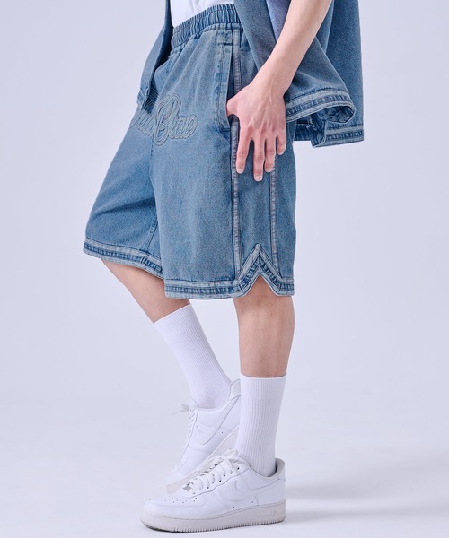 FUBU( フブ)の「FUBU フブ Denim Warm Up Shorts/デニムバギーショートパンツ(デニムパンツ・メンズ・ライトブルー/ブラック・XXL/XL/L/M)」の15枚目の写真
