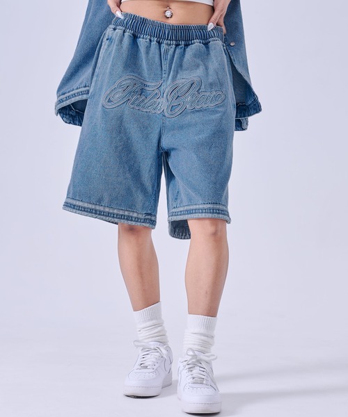 FUBU( フブ)の「FUBU フブ Denim Warm Up Shorts/デニムバギーショートパンツ(デニムパンツ・メンズ・ライトブルー/ブラック・XXL/XL/L/M)」の20枚目の写真