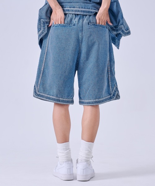 FUBU( フブ)の「FUBU フブ Denim Warm Up Shorts/デニムバギーショートパンツ(デニムパンツ・メンズ・ライトブルー/ブラック・XXL/XL/L/M)」の21枚目の写真