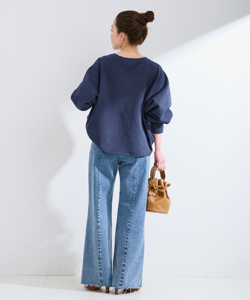 GOOD ROCK SPEED（グッドロックスピード）の「【WEB限定】GOOD ROCK SPEED / グッドロックスピード YALE Sweatshirts（スウェット・レディース・ネイビー・FREE）」の4枚目の写真