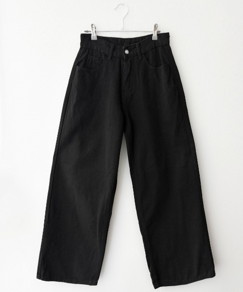Hatsukoshi（ハツコシ）の「ツーボタンストラップワイドパンツ（その他パンツ・レディース・ブラック・LARGE/MEDIUM/SMALL）」の7枚目の写真