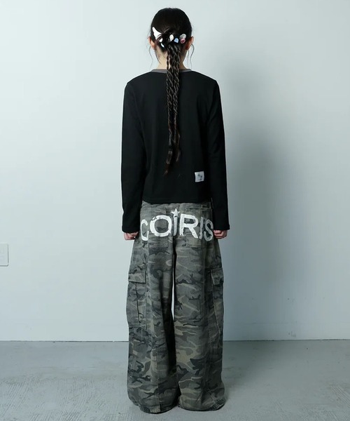 Ada.(エイダ)の「◇COIRIS◇ブランド直輸入正規品/マオン カモ カーゴ コットンパンツ ユニセックス MAON CAMO CARGO COTTON PANTS UNISEX(カーゴパンツ・レディース・カーキ・M/S)」の3枚目の写真