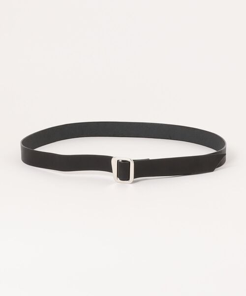 20/80(テゥエンティーエイティー)の「20/80 トゥエンティーエイティー / TOCHIGI LEATHER TAPE BELT WITH BRASS BUCKLE 栃木レザーテープバックルベルト / BT001(ベルト・メンズ・ブラック/ブラック×シルバー・FREE)」の1枚目の写真