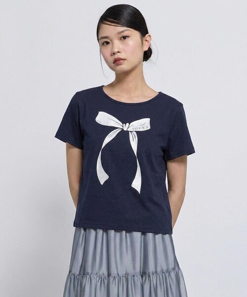 TOCCA(トッカ)の「SWEET LOVE Tシャツ(Tシャツ/カットソー・レディース・アイボリー系/ピンク系/ブラック系/ネイビー系・SMALL/MEDIUM)」の3枚目の写真