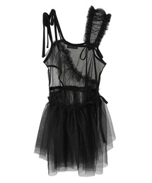 ASYMMETRY TULLE MINI ワンピース