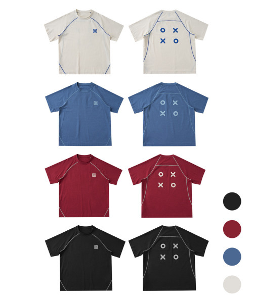 BUTTON SEOUL(ボタンソウル)の「エアモーションシンボルグラフィックショートスリーブ (4 COLOR)(Tシャツ/カットソー・メンズ・レッド/アイボリー/ブルー/ブラック・SMALL/MEDIUM/LARGE/X-LARGE)」の12枚目の写真