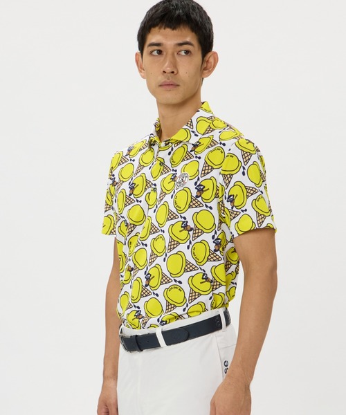 and per se(アンパスィ)の「COOL is COOL プリンテッドエアリードット半袖シャツ(メンズ)(シャツ/ブラウス・メンズ・イエロー/サックスブルー/ベージュ・L/M)」の5枚目の写真