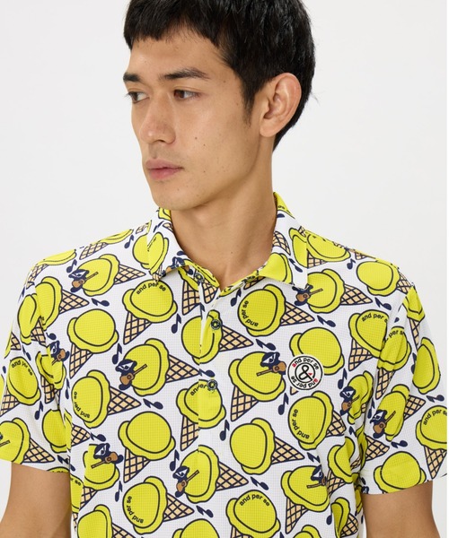 and per se(アンパスィ)の「COOL is COOL プリンテッドエアリードット半袖シャツ(メンズ)(シャツ/ブラウス・メンズ・イエロー/サックスブルー/ベージュ・L/M)」の7枚目の写真
