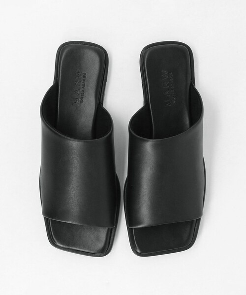 MARW UNITED ARROWS(マルゥ ユナイテッドアローズ)の「<MARW UNITED ARROWS+ODETTE E ODILE>スクエア フラット サンダル(サンダル・レディース・ブラック・24cm/24.5cm/23cm/22cm/22.5cm/25cm/23.5cm)」の1枚目の写真