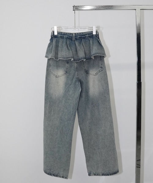 chuclla（チュクラ）の「レイヤードフリルデニムパンツ chw26s192（デニムパンツ・レディース・ブルー・S/M/L）」の19枚目の写真