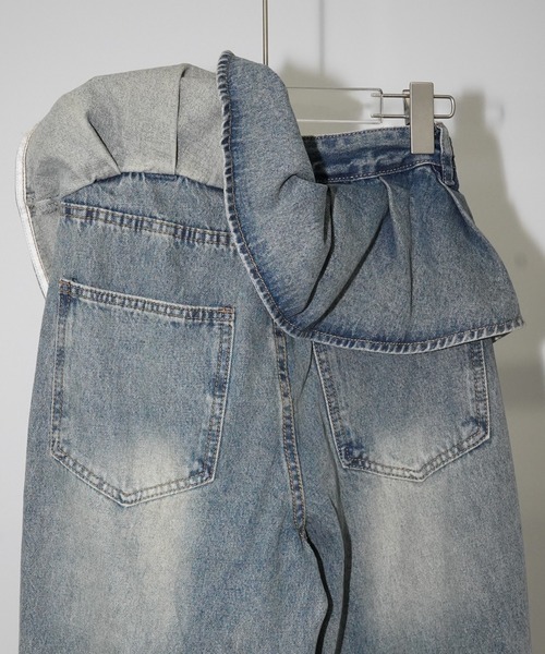 chuclla（チュクラ）の「レイヤードフリルデニムパンツ chw26s192（デニムパンツ・レディース・ブルー・S/M/L）」の22枚目の写真