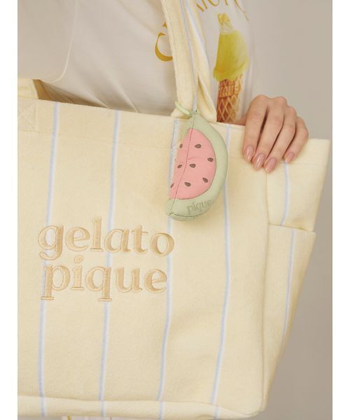 gelato pique（ジェラートピケ）の「パイルバッグ（トートバッグ・レディース・イエロー/ブルー・F）」の10枚目の写真