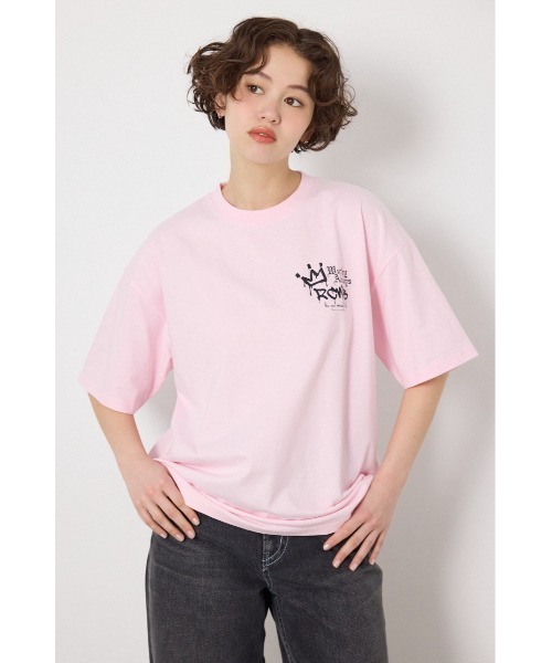 RODEO CROWNS WIDE BOWL(ロデオクラウンズワイドボウル)の「Font Bear Tシャツ(Tシャツ/カットソー・レディース・オフホワイト/ターコイズブルー/ブラック/ライトピンク・MEDIUM/LARGE)」の4枚目の写真