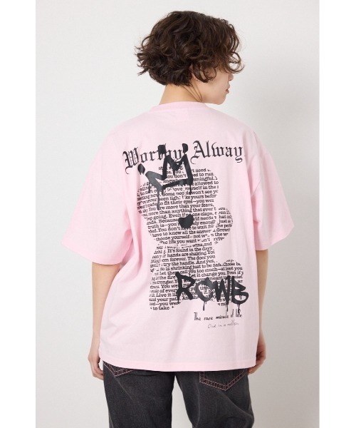 RODEO CROWNS WIDE BOWL(ロデオクラウンズワイドボウル)の「Font Bear Tシャツ(Tシャツ/カットソー・レディース・オフホワイト/ターコイズブルー/ブラック/ライトピンク・MEDIUM/LARGE)」の12枚目の写真