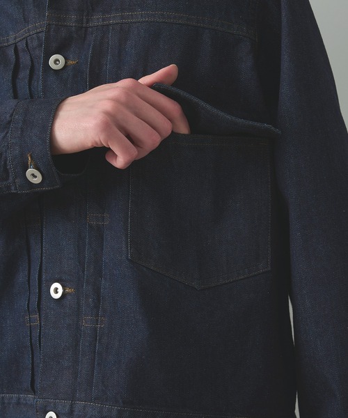 STUDIOUS(ステュディオス)の「【STUDIOUS】2ndType Denim Jacket(デニムジャケット・メンズ・ネイビー・1/2)」の7枚目の写真