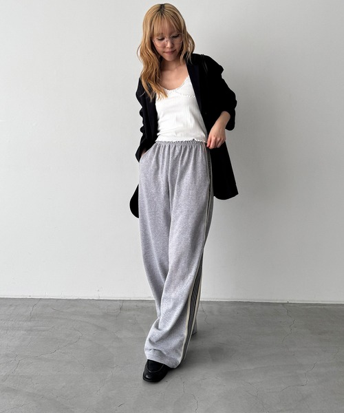 CANAL JEAN（キャナルジーン）の「El mar　ライントラックパンツ（その他パンツ・レディース・ヘザーグレー・ONE SIZE）」の5枚目の写真