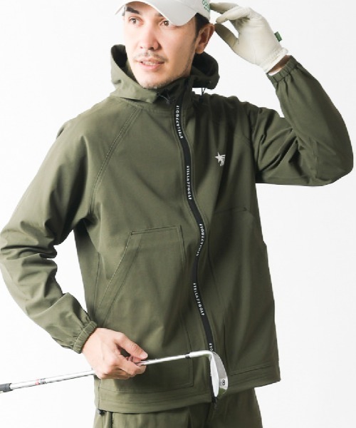 stella77golf(ステラセブンティーンセブンゴルフ)の「WX-barrierフード付キJKT(マウンテンパーカー・メンズ・ネイビー/カーキ/ブラック・LARGE/X-LARGE/XX-LARGE/MEDIUM)」の3枚目の写真