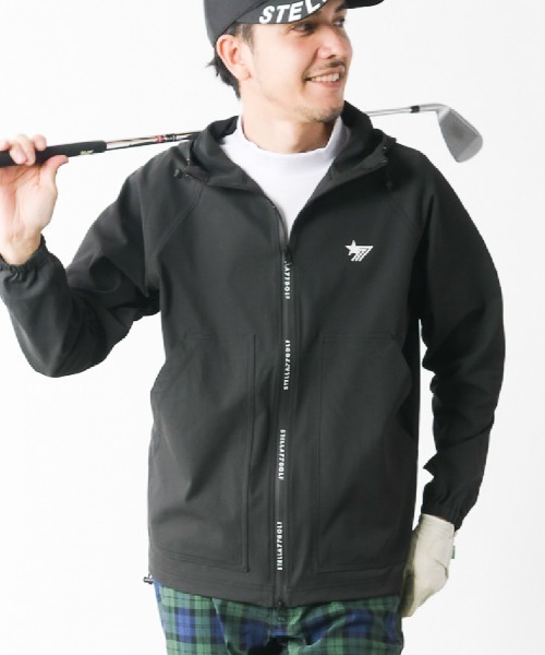 stella77golf(ステラセブンティーンセブンゴルフ)の「WX-barrierフード付キJKT(マウンテンパーカー・メンズ・ネイビー/カーキ/ブラック・LARGE/X-LARGE/XX-LARGE/MEDIUM)」の2枚目の写真