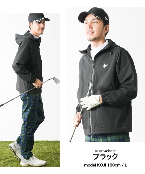 stella77golf(ステラセブンティーンセブンゴルフ)の「WX-barrierフード付キJKT(マウンテンパーカー・メンズ・ネイビー/カーキ/ブラック・LARGE/X-LARGE/XX-LARGE/MEDIUM)」の6枚目の写真
