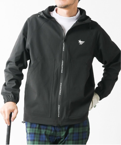stella77golf(ステラセブンティーンセブンゴルフ)の「WX-barrierフード付キJKT(マウンテンパーカー・メンズ・ネイビー/カーキ/ブラック・LARGE/X-LARGE/XX-LARGE/MEDIUM)」の4枚目の写真