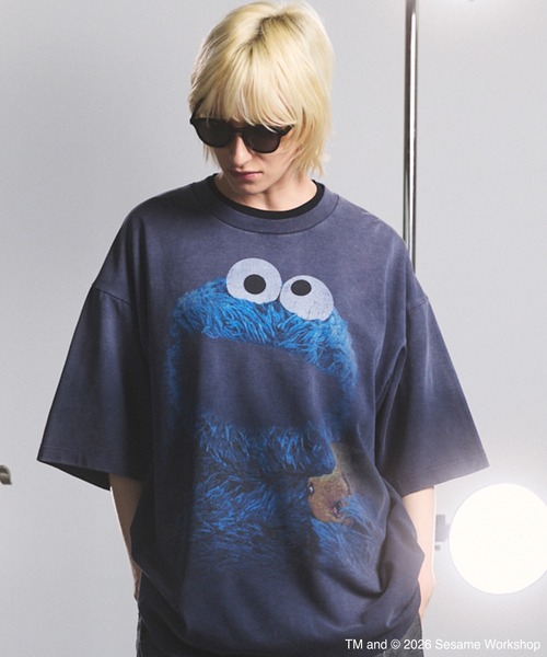 MAISON SPECIAL(メゾンスペシャル)の「《UNISEX》【MOVIE SERIES】「SESAME STREET」- Cookie Monster - Prime-Over Crew Neck Short Sleeve T-Shirt/「セサミストリート」-クッキーモンスター-プライムオーバークルーネックショートスリーブTシャツ【MAISON SPECIAL/メゾンスペシャル】(Tシャツ/カットソー・メンズ・ブラック/ネイビー・0/1/2)」の17枚目の写真